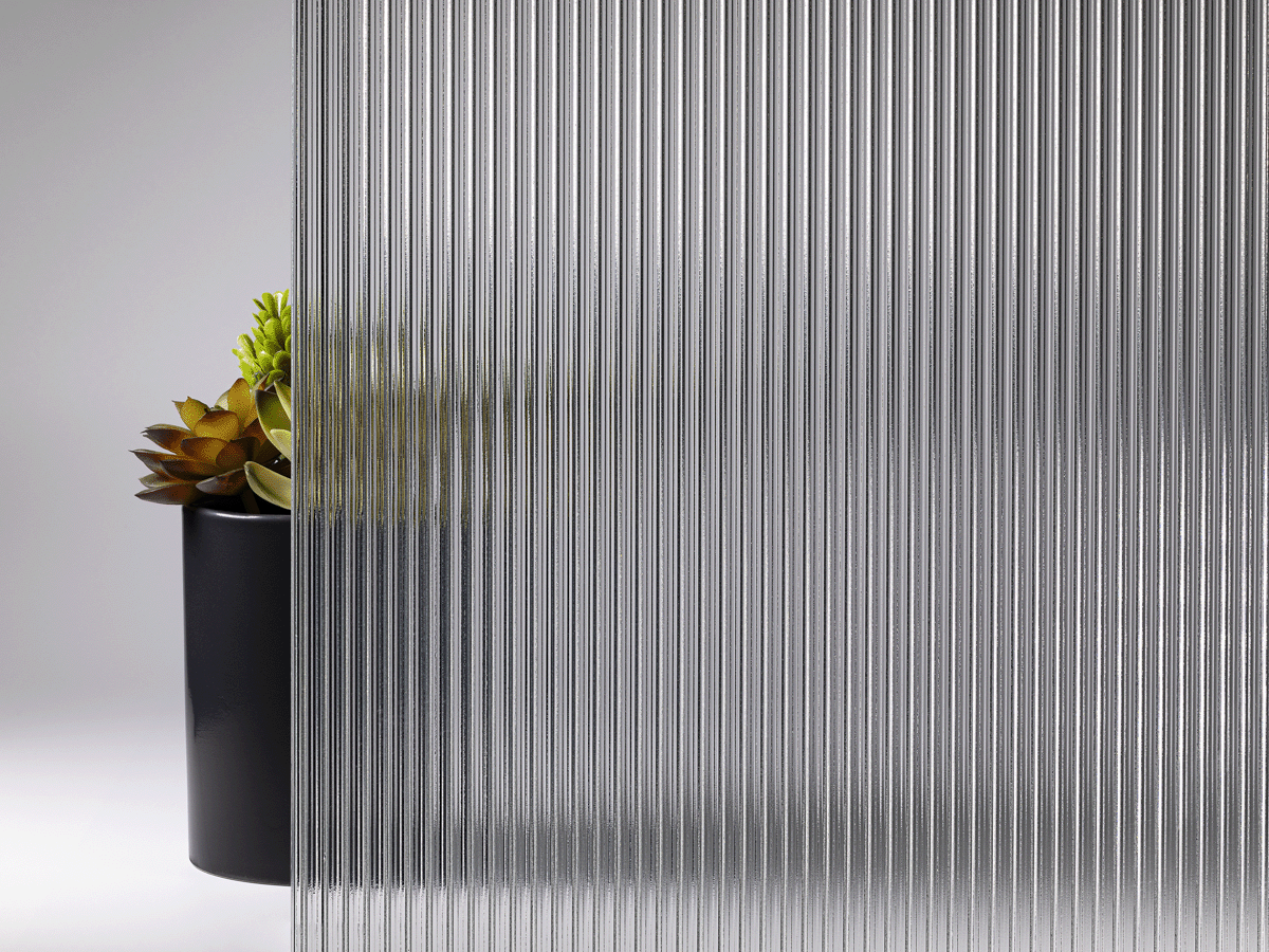 1/4" Reeded - Low Iron 6mm Sample