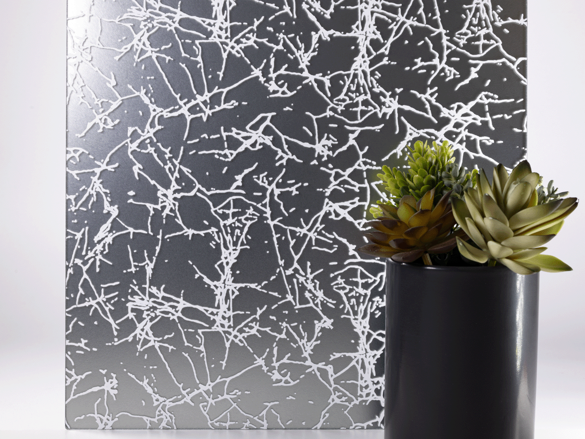 White Batik Polished Chrome