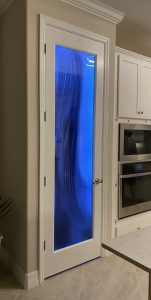 Custom glass pantry door
