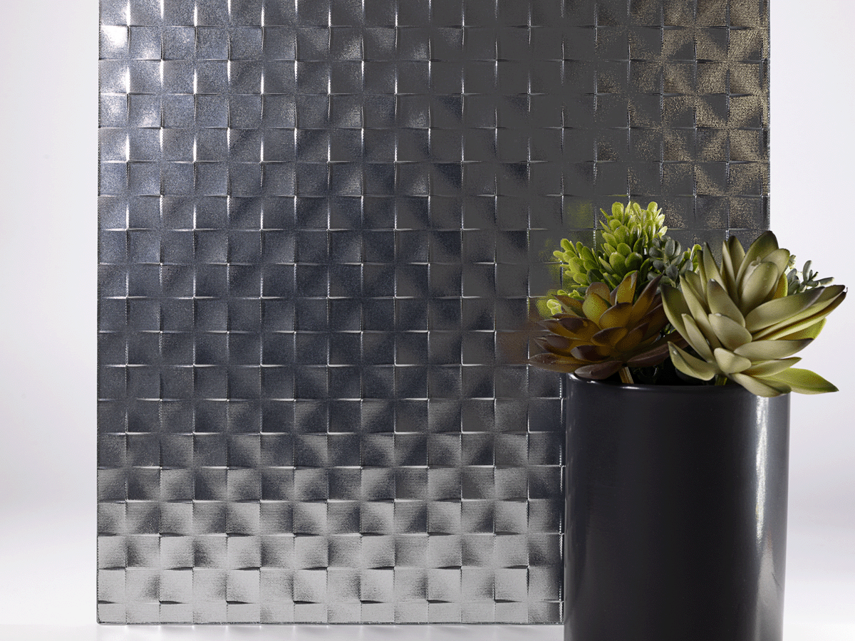 Basketweave Polished Chrome