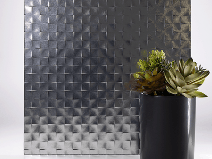 Basketweave Polished Chrome