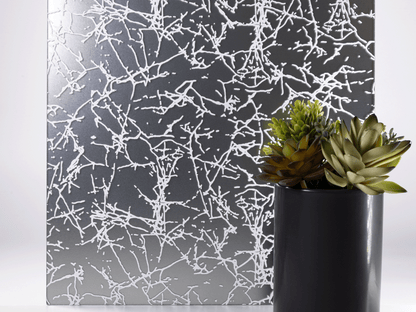 White Batik Polished Chrome