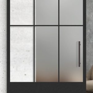 6 Lite Vertical over 1 Panel Printed Glass Door